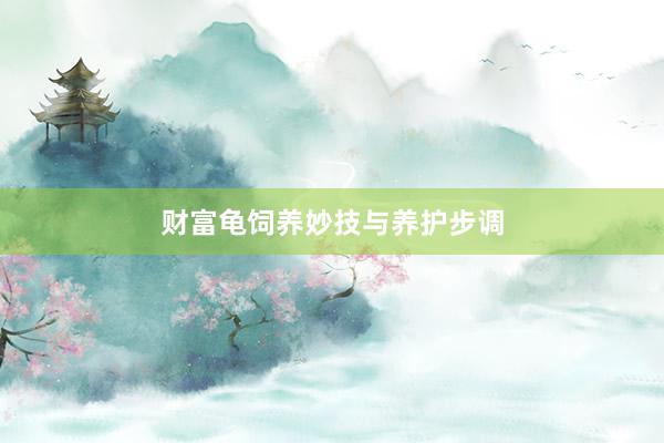 财富龟饲养妙技与养护步调